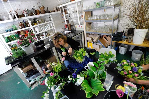 ELLEN FROST WORKS AT LOCAL COLOR FLOWERS