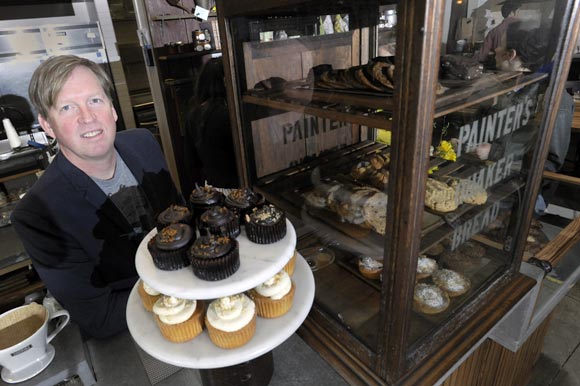 Owner Spike Gjerde at Artifact Coffee