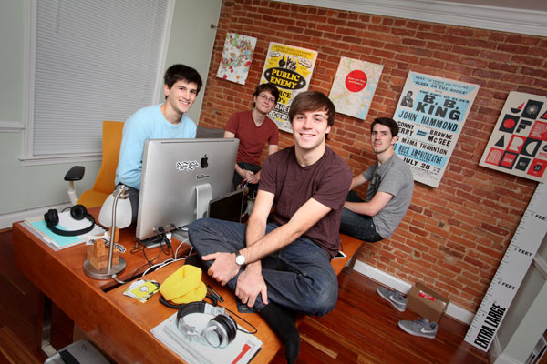 Friends of the Web's Josh(left), Anthony(back), Andy(front) & Dan(right) - Photo  Arianne Teeple