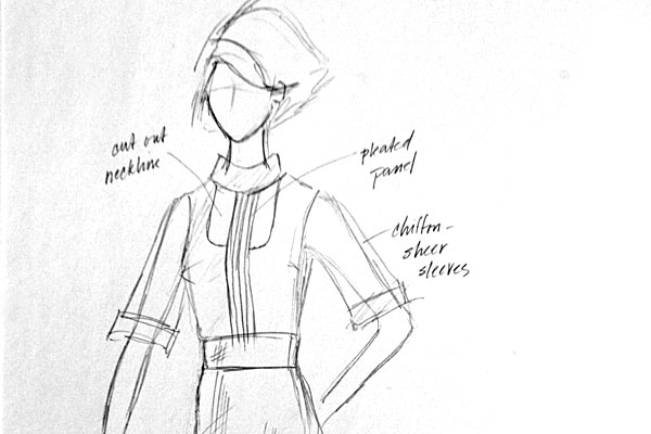 Sketches of a clothing line exclusively at Form Boutique - Arianne Teeple
