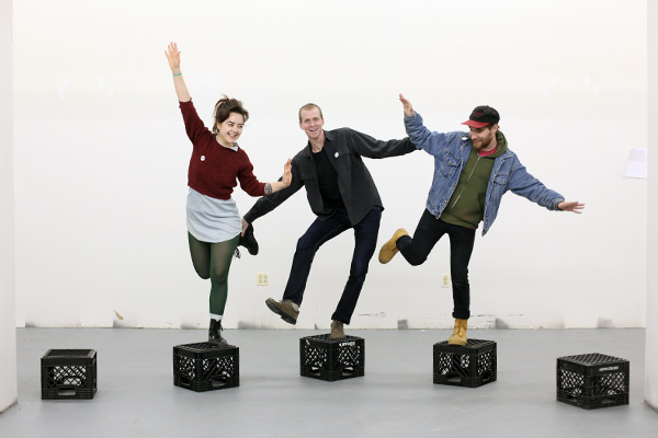 Artist and Co-curators Amelia Szpiech, Matt Lohry and Carey Chiaia - Arianne Teeple