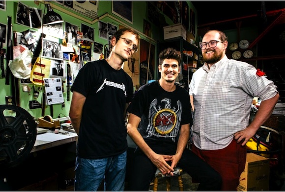 Eric Hatch, Jimmy Joe Roche and Dan Deacon of Gunky's Basement