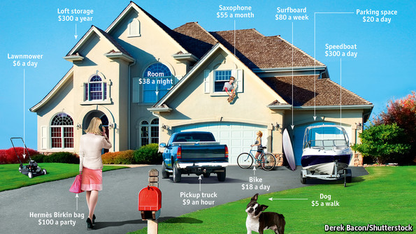 An illustration of the sharing economy by Derek Bacon/Shutterstock